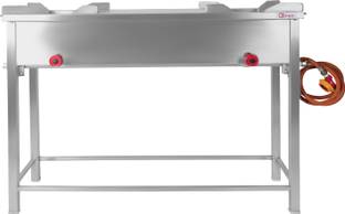 kiran Kiran 2 Buner Heavy Stainless steel Gas Bhatti Stainless Steel Manual Gas Stove