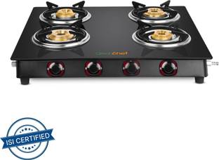 Greenchef Ebony Glass Manual Gas Stove