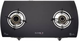 BLOWHOT Jasper Auto Ignition Brass Burner Stainless Steel, 2 Year Warranty Toughened Glass, Iron Automatic Gas Stove