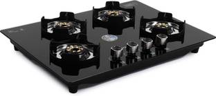 PADMINI PADMINI (CS-400 GL IB GAS HOB) | 4 BURNER HOB | Toughened glass| ISI certified. Glass Automatic Hob