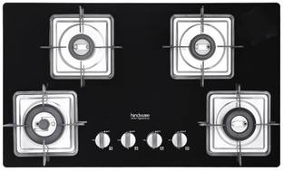 Hindware Rosia Plus 4B 76 CM Stainless Steel, Glass Automatic Gas Stove