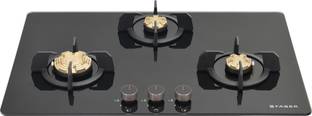 FABER PRIME HT783 CRS BR CI AI | Brass burners | Metal Knobs | cast iron pan support | Glass Automatic Hob
