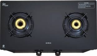 Elica CREST 266 NERO Glass Manual Gas Stove