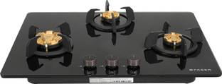 FABER Prime HT703 CRS BR CI AI |Brass Burners |Metal Knobs| Cast Iron Pan Support| Glass Automatic Hob