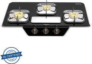 BAJAJ GF8 Frameless with 1 Jumbo Glass Manual Gas Stove