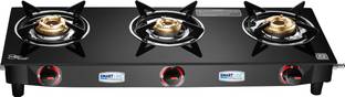 COOKSHINE byCookshine Smart Trio, ISI Marked LPG Stove (MS Body), Big Size Iron Manual Gas Stove