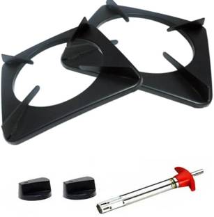 Prodrop LPG Gas Burner Stand Pan Support with knob_lighter Iron Manual Gas Stove