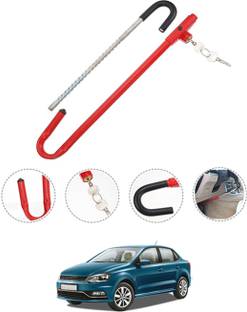 RKPSP Car Anti-Theft Security Steering Brake Pedal Lock with Adjustable Length-021 Heavy Duty Universal Fit Hassle Free Installation Secure Your Vehicle Wheel Lock
