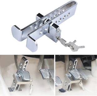 HALLOWS Anti Theft Pedal Lock Rod for Car Brake, Clutch, Throttle All Car Gear Lock Gear Lock