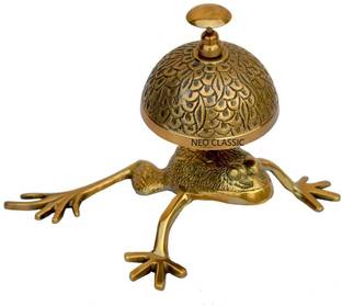 Neo Classic Antique Brass Frog Style Table Bell Nautical Calling Service Bell Home & Office Brass Desk Bell