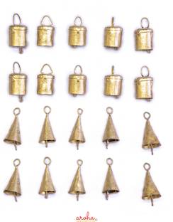 AROHA ® DIY Craft Hanging bells for Garden, Curtain, Christmas Tree, Rustic finish Iron Decorative Bell