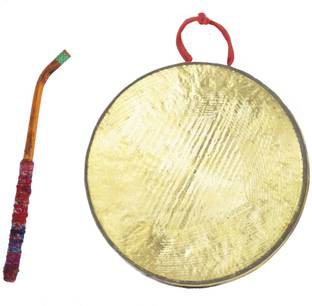 Real Craft Metal Bell,Pooja Ghanta, Puja Ghanti, Indian Sacred Ghadiyal, 7.5 Inch Brass Pooja Bell