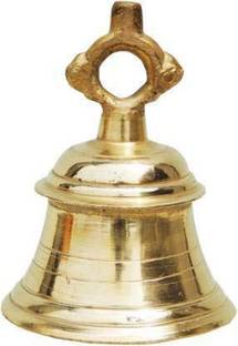 SAUBHAGYA Brass Wall Hanging Bell for Home Mandir Temple Living Room, Peetal Ghanta 500gm Brass Pooja Bell