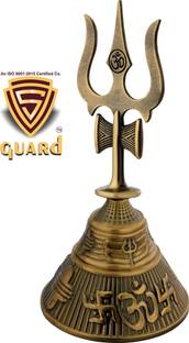 S-Guard Zinc Antique Pooja Bells,Decorative & Religious Puja Bells for Poojaghar Ghanti Bronze Pooja Bell