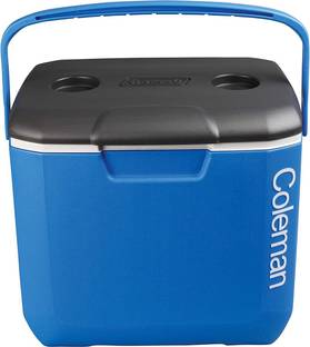 COLEMAN 30Qt Excursion Ice Box, 28L, large ice box holds 38 cans and 2L bottles upright, blue
