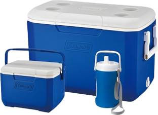 COLEMAN 3-Piece 48 Quart Cooler Combo(48qt Ice Box, 5qt Ice Box, 1/3gal Beverage Bottle) Ice Box