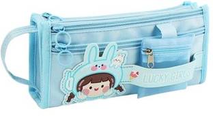 Chiransi Cute Multi Layer Large Capacity Pencil Pouch,Pencil Case with Mini Pocket Geometry Box
