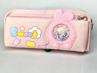 Mieka Peachy Pink Geometry Pounch for Girls Geometry Box