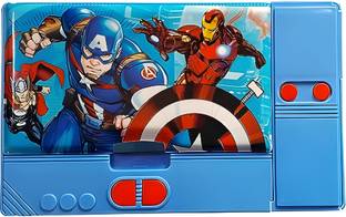 RETRIX Multifunction Big Size Jumbo Avenger Theme Pencil Box Magnetic Dual Side Opening Geometry Box