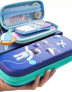 Rockjon School Pencil Box Stationary Set Different compartments for Storage of Kids Geometry Box