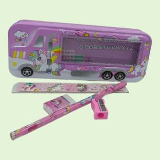 RAGVEE Purple combo pencil box. Geometry Box