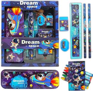 जापसी Space Stationery Set for Kids | Dream Space Stationery Kit | Age 5 Years & Above ज्योमेट्री बॉक्स
