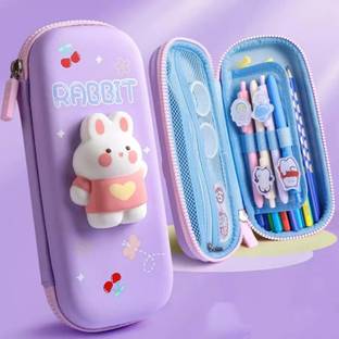 Mr. Auen 3D EVA Cartoon Soft Pencil Pouch Rabbit Pen & Pencil Pouch for Boys & Girls Geometry Box
