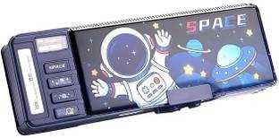 Zoniex Multifunctional Space-Saving Pencil Box with Number Lock and Button Operation Geometry Box