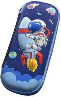 OXMEZA 3D EVA Space Pencil Case for Kids Geometry Box