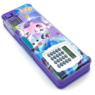 mum care FROZEN CALCULATOR GEOMETRY BOX WITH IN BUILT SHARPENER FOR SCHOOL KIDS Geometry Box