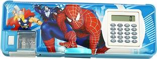RETRIX Spiderman Pencil Box with Calculator Geometry Box