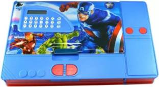 VSMS TRADERS Avenger Jumbo Pencil Box for Kids Geometry Box (Multicolor) Geometry Box