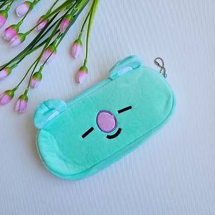 Fusked KOYA BTS Character Soft Plush Stuffed Cute Pencil Case Pouch|Cosmetic Pouch|BLUE Geometry Box