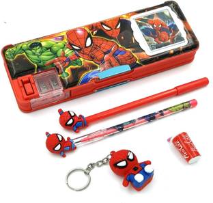 CARLY Stationery Gift Set Combo For Kids Calculator & Dual Sharpener With Accessories Geometry Box