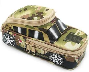 Urban Festivities Double Decker Zipper Pencil Case School Supply Organizer for Boys Geometry Box