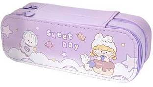 Akvanar sweet Pencil pouch Multipurpose Zipper Stationery Box Pencil pouch School Geometry Box