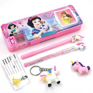 spartone Disney Princess Art Pencil Box with Combo set Geometry Box