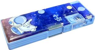 REVATAKG Multifunctional Pencil Box Kids Space Pencil Box Magnetic Pop Up Pencil Box Geometry Box
