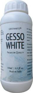 GREENARTZ 500ml Gesso White Acrylic oil painting surface medium White Gesso for Canvas, Panels, Temperas