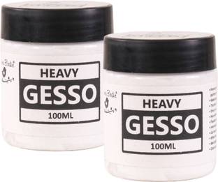 LITTLE BIRDIE Heavy Gesso 100Ml x 2, Set of 2 White Gesso for Paint Formulations