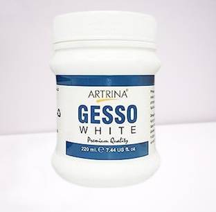 ARTRINA White Gesso Acrylic Medium ,220 ML, White Gesso White Gesso for Paint Formulations