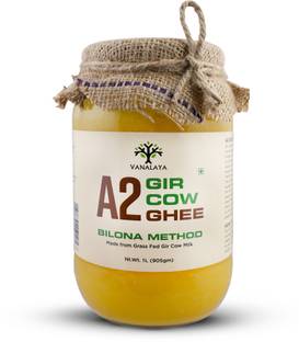 Vanalaya A2 Gir Cow Ghee, pure desi ghee made from traditional bilona method Ghee Glass Bottle