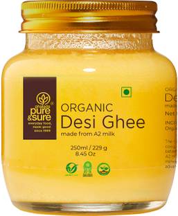 Pure & Sure Organic A2 Desi Ghee Glass Bottle