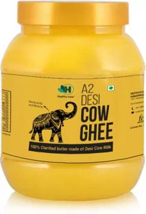 Healthy Roots 100% Pure A2 Pure Desi Ghee 500ml Plastic Jar Traditional Bilona Method Ghee Plastic Bottle
