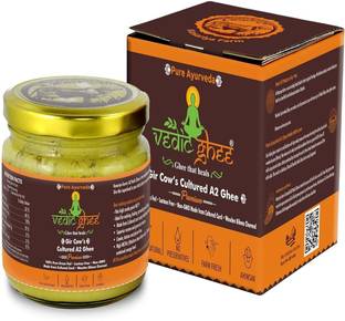 Vedic Ghee Kesariya Farm Gir Cow's Pure A2 Ghee Glass Bottle