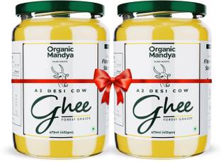 Organic Mandya Desi Cow A2 Ghee Pure | Natural & Healthy (950 ML) Glass Bottle