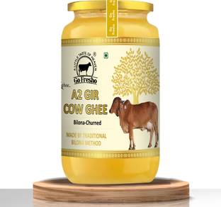 Go Fresho A2 Desi gir Cow | Bilona Method|Pure,Healthy| Ghee Glass Bottle