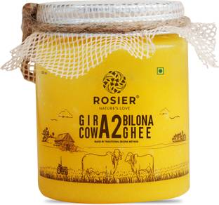 ROSIER A2 Gir Cow Ghee (200 ml) Traditional Bilona Method | Grassfed, Pure and Healthy Ghee Plastic Bottle