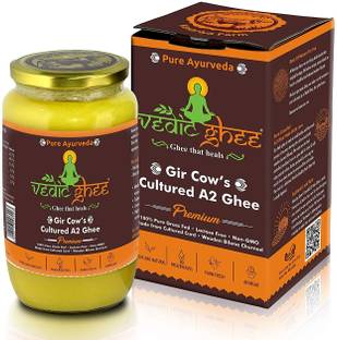 Vedic Ghee Farm Gir Cow's Pure A2 Ghee (1ltr) Ghee Glass Bottle