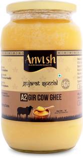 Anvish Premium A2 Gir Cow Ghee Bilona Method Ghee Glass Bottle
